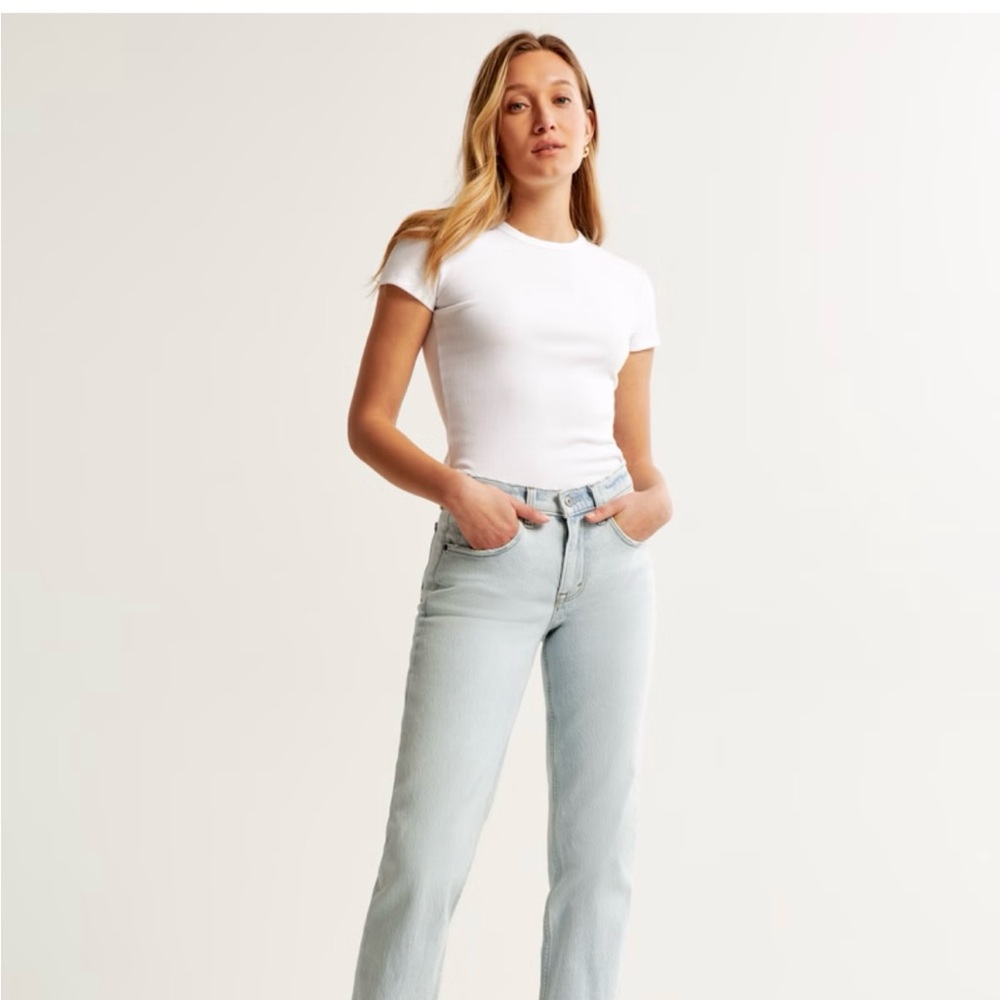 Abercrombie & Fitch Light Blue Straight Leg Jeans
